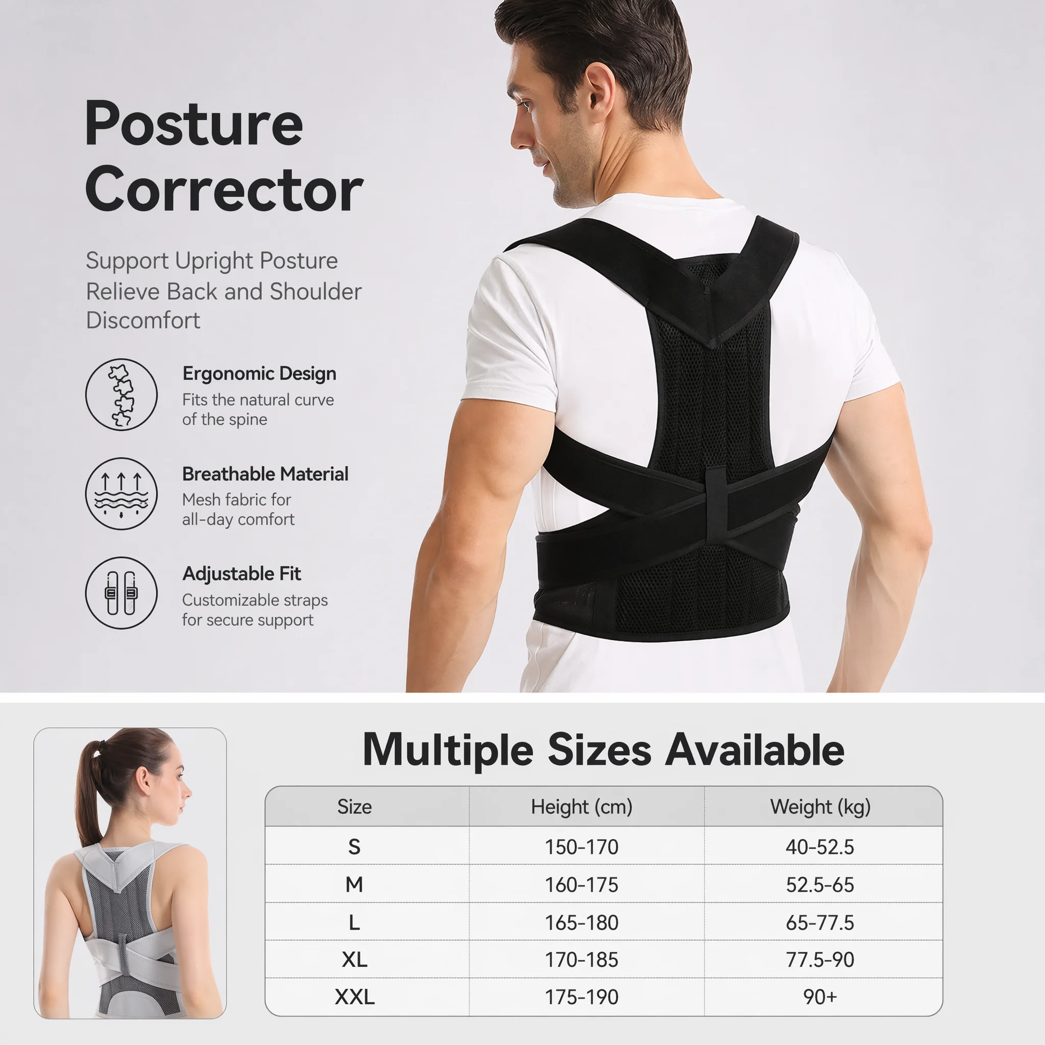 Regulowany korektor postawy, o – Posture Pole Corrector recenzja i cena