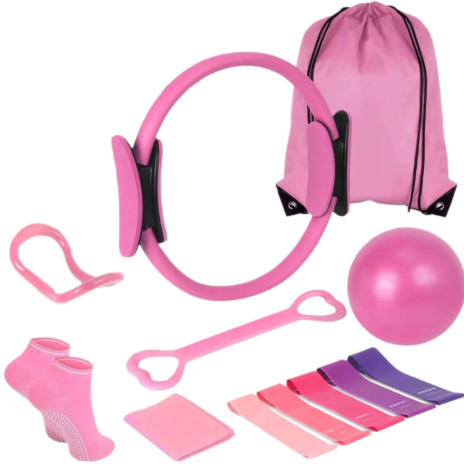 Zestaw do Pilates: Piłka, Gumy – Pilates Yoga Ball Workout recenzja i cena
