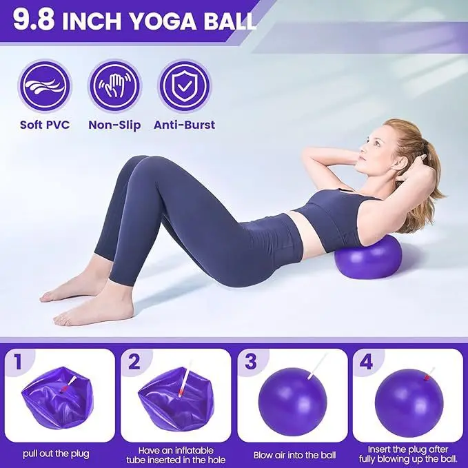 Zestaw do Pilates: Piłka, Gumy – Pilates Yoga Ball Workout recenzja i cena