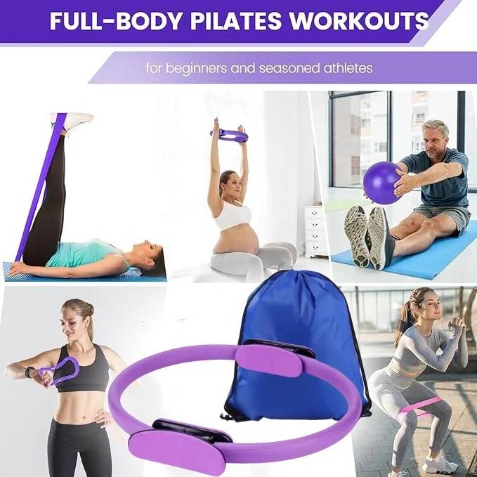 Zestaw do Pilates: Piłka, Gumy – Pilates Yoga Ball Workout recenzja i cena
